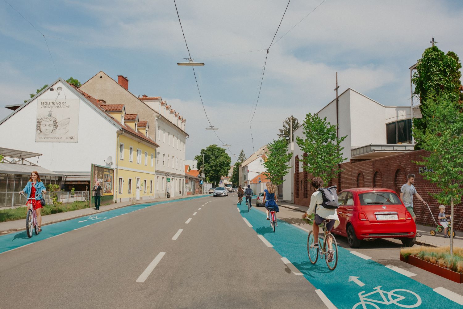 Blickinsgruene.at - Graz - Jakomini - TU Graz Radweg - Visualisierung_online