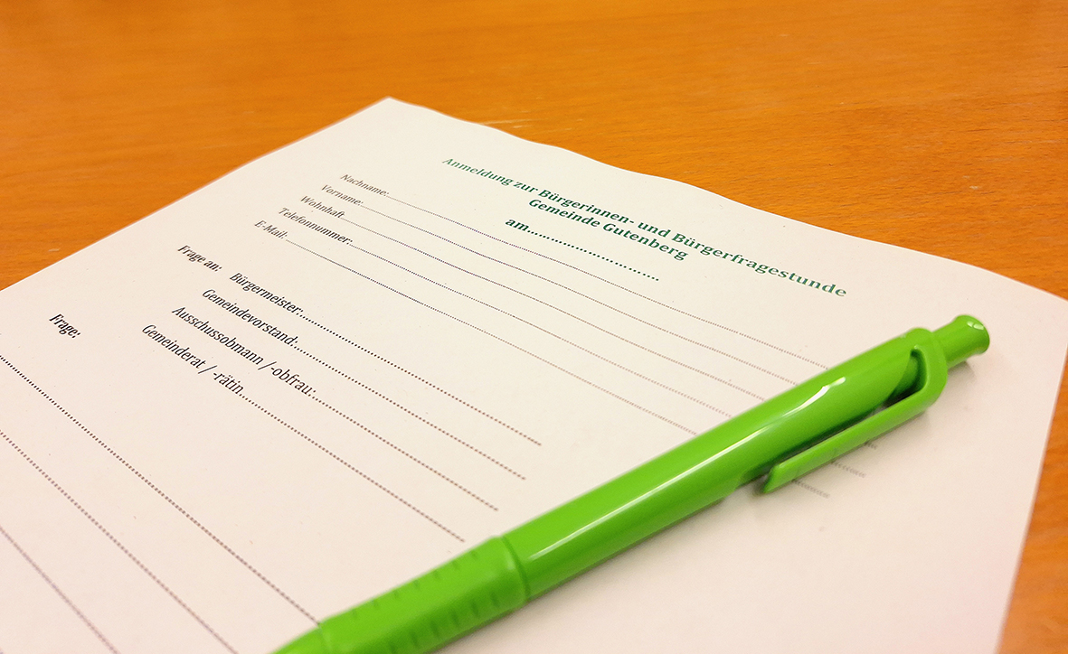 blickinsgruene.at - gutenberg - buergerfragestunde